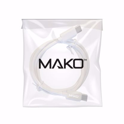 Picture of Mako Mako USB-C to USB-C 60W USB 2.0 1M Cable in White in Bulk